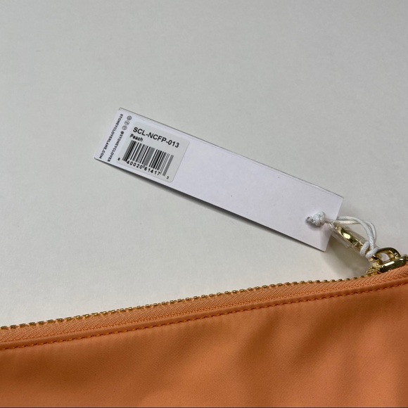 NWT STONEY CLOVER LANE Clear Flat Pouch Peach - Picture 4 of 4